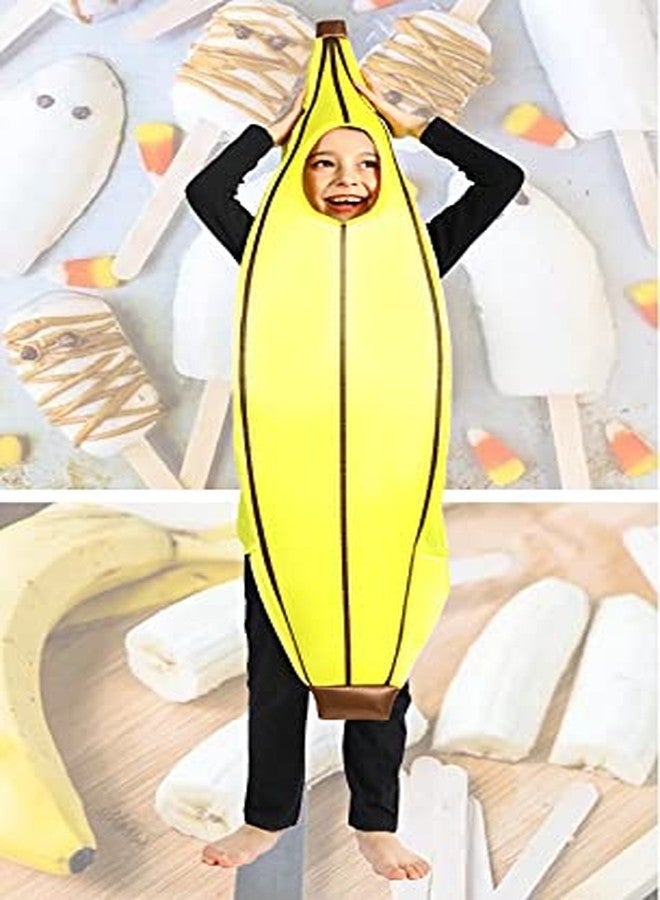 Wizland Child Banana Role Play Costume, Fancy Dress Kid Banana Costume for Halloween and Dress Up Party - Image 2